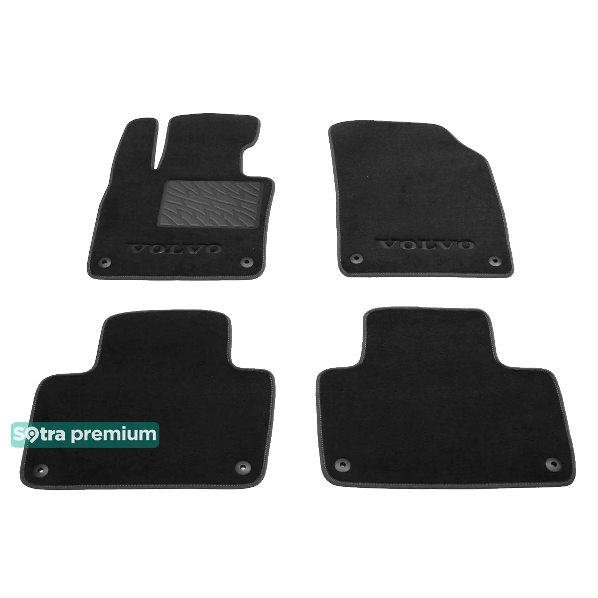 Двошарові килимки Sotra Premium Black 10mm для Volvo XC90 (mkI) 2002-2014