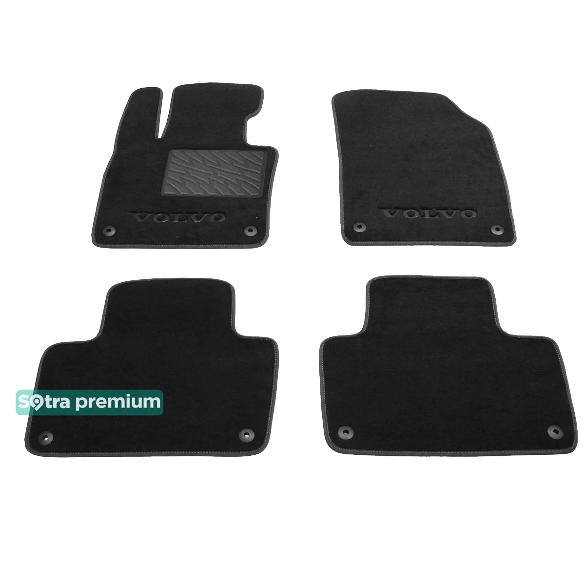 Двошарові килимки Sotra Premium 10mm Black для Volvo XC90 (mkII)(1-2 ряд) 2015-> (ST 08770-CH-Black)