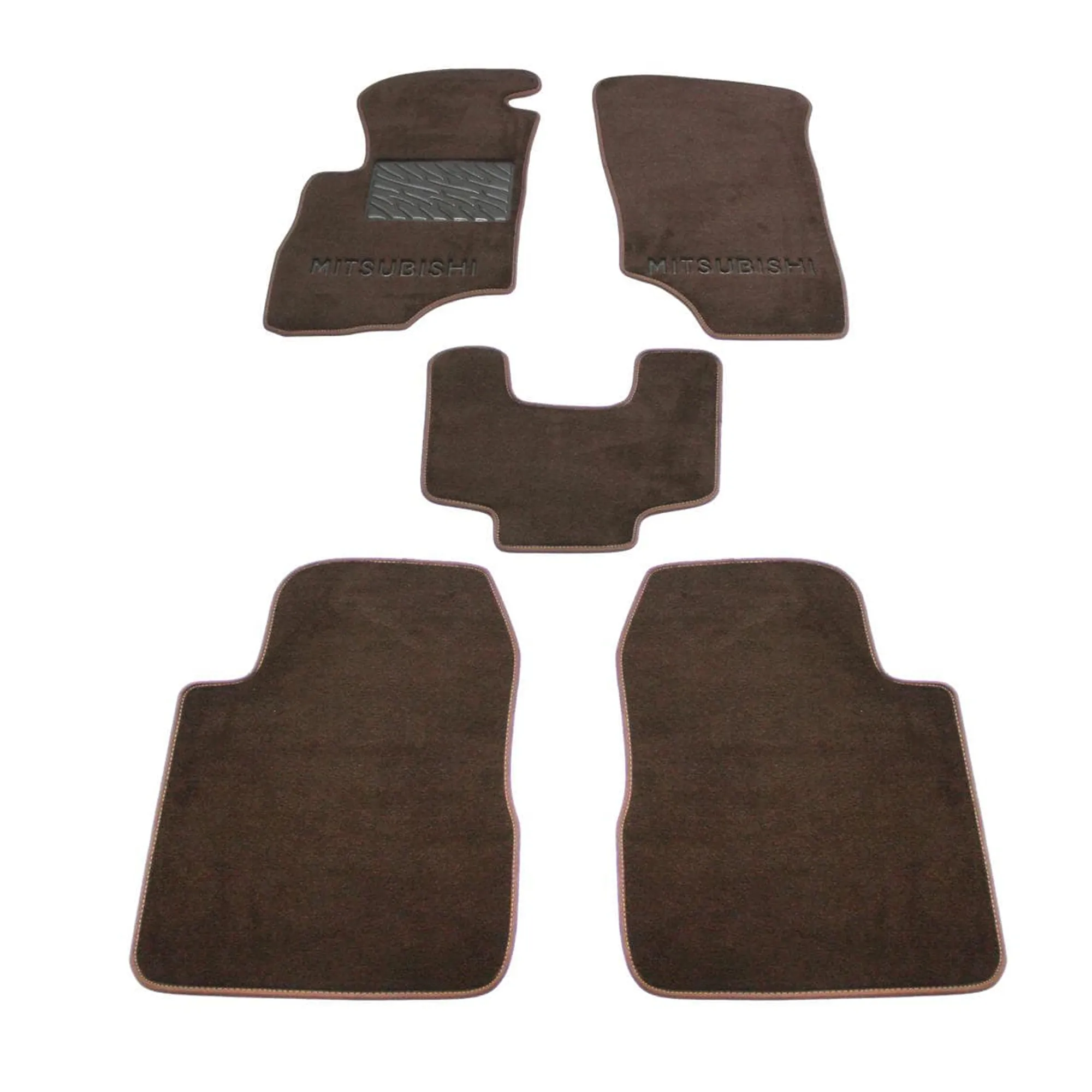 Двухслойные коврики Sotra Premium 10mm Chocolate для Mitsubishi Outlander (mkI) 2001-2008