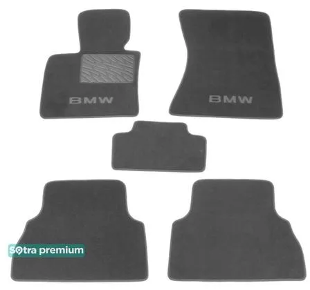 Двухслойные коврики Sotra Premium 10mm Grey для BMW X5 (E70) 2008-2013