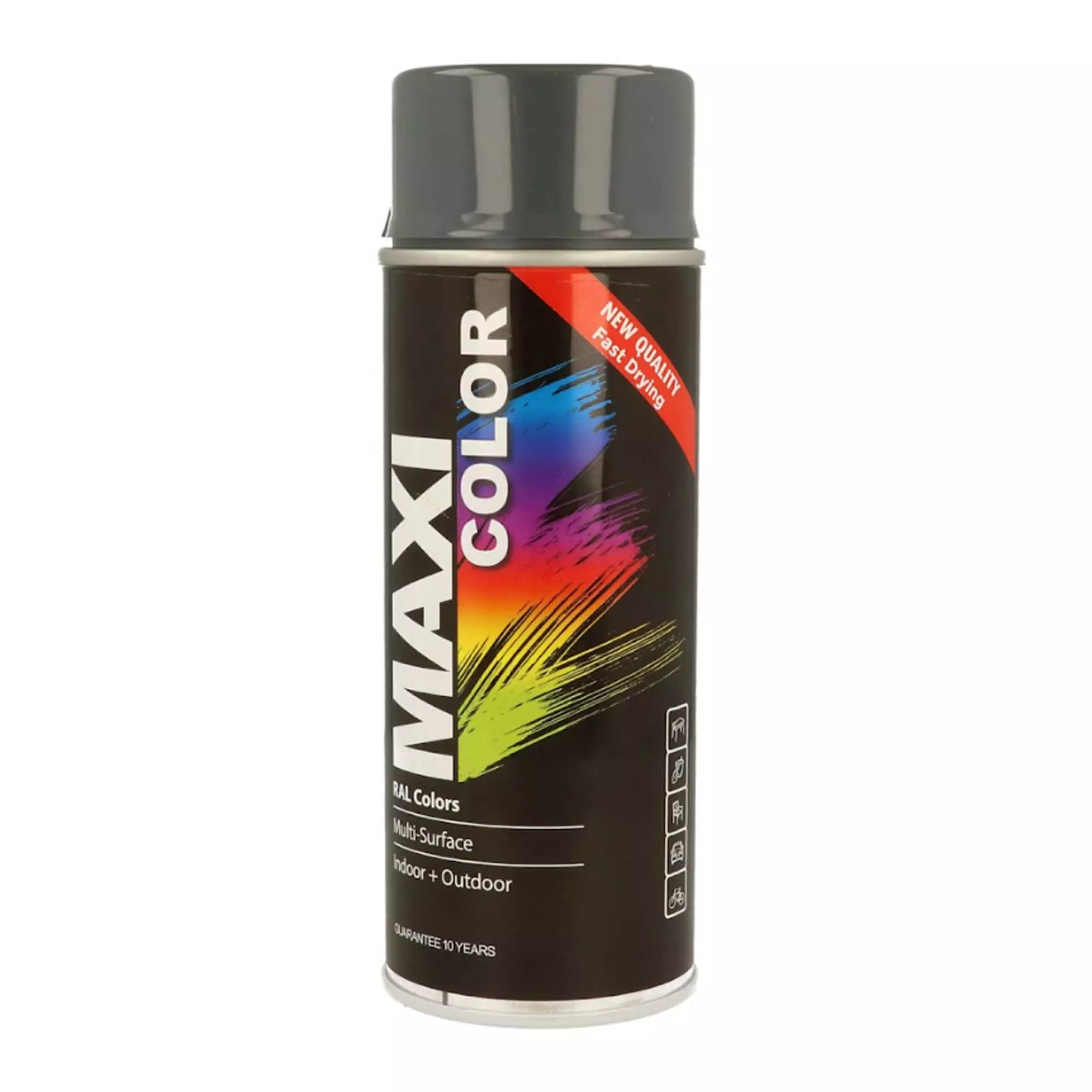 Эмаль аэрозольная универсальная декоративная Maxi Color RAL 7011 Железно-серая 400мл (MX7011)