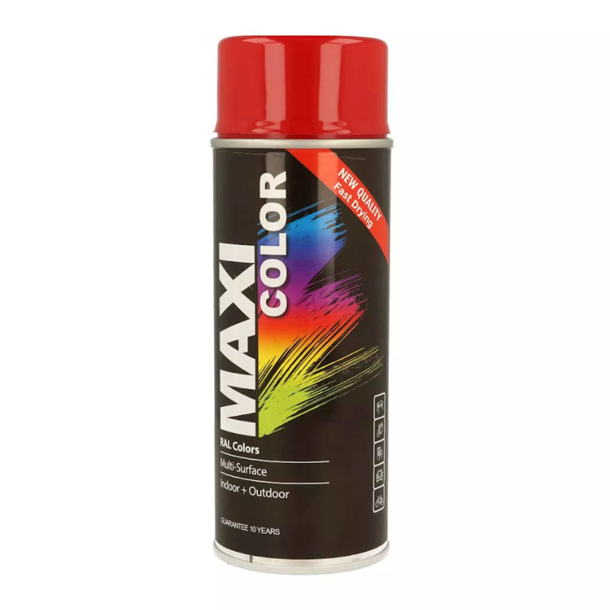 Эмаль MAXI COLOR аэрозольная декоративная ярко-красная 400 мл (MX3001)