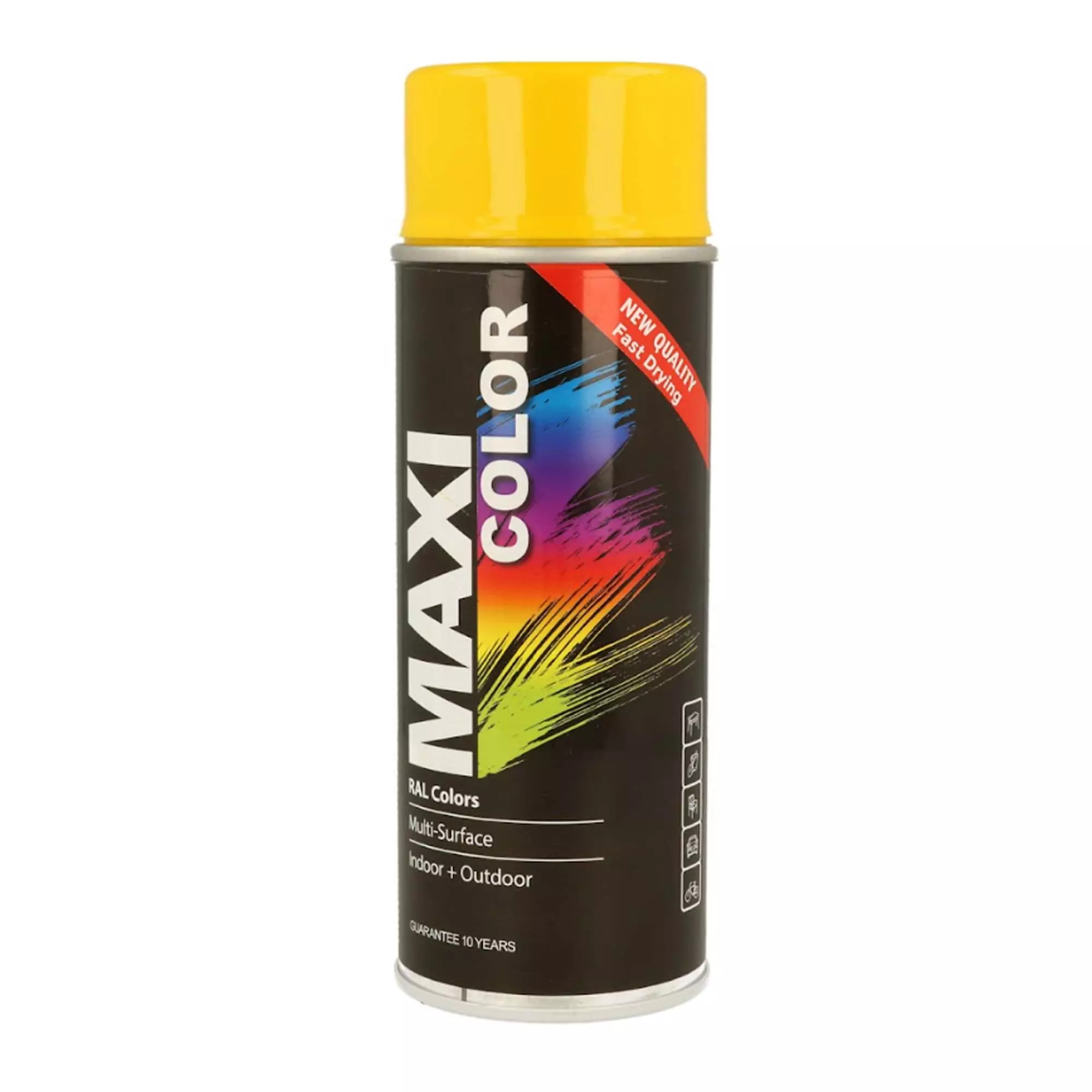 Емаль MAXI COLOR декоративна аерозольна жовта 400 мл (MX1021) Емаль MAXI COLOR декоративна аерозольна жовта 400 мл (MX1021)