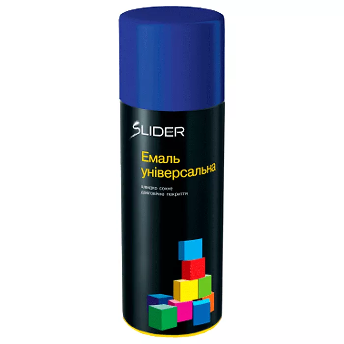 Емаль SLIDER color універсальна 5002 синя, в аєр. упаковці 400 мл (55054) (000001028) Емаль SLIDER color універсальна 5002 синя, в аєр. упаковці 400 мл (55054) (000001028)