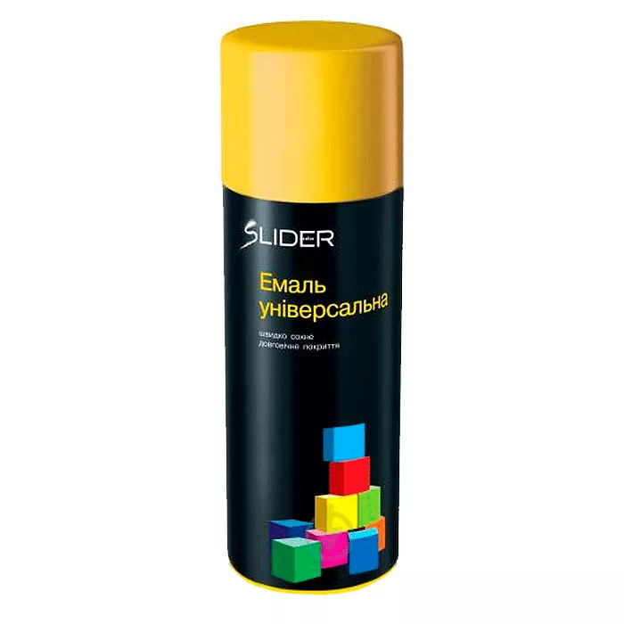 Эмаль SLIDER color универсальная1023 желтая, аэр. упаковка 400 мл (12 шт/уп) (000001023) (55041) Эмаль SLIDER color универсальная1023 желтая, аэр. упаковка 400 мл (12 шт/уп) (000001023) (55041)