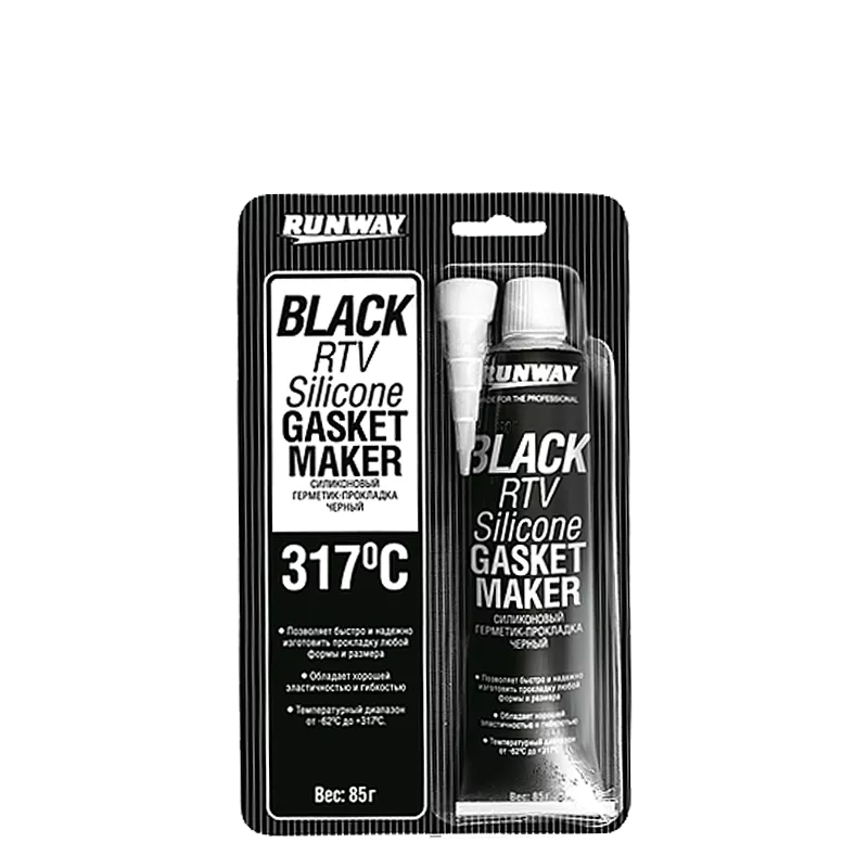 Силиконовый герметик-прокладка RUNWAY черный 85 г (RW8501)