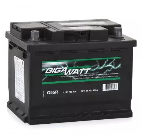 Автомобильный аккумулятор GIGAWATT 6CT-56 480А АзЕ (0185755600)