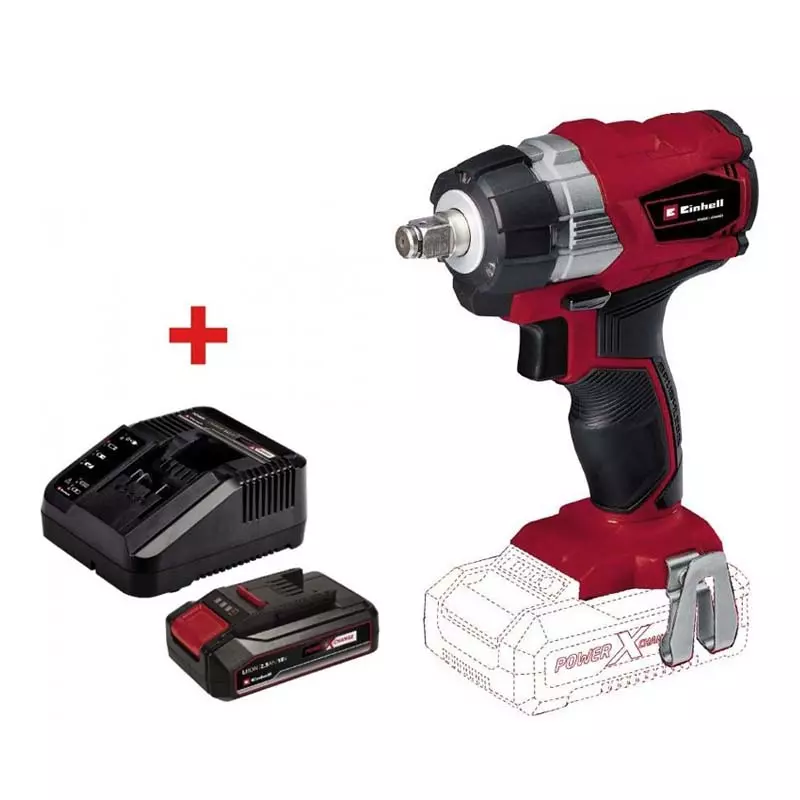 Гайковерт ударный Einhell TP-CW 18LI BL - Solo бесщеточный PXC 18В 2900об/мин 215Нм 1.1кг без АКБ и ЗУ (4510040) Гайковерт ударный Einhell TP-CW 18LI BL - Solo бесщеточный PXC 18В 2900об/мин 215Нм 1.1кг без АКБ и ЗУ (4510040)