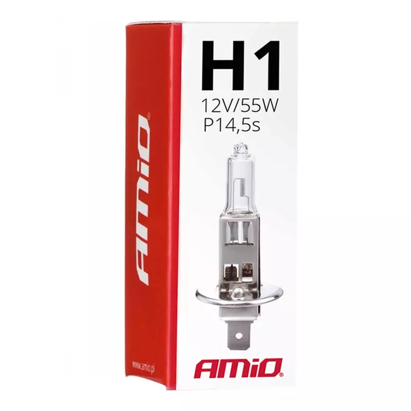 Галогенна лампа AMIO H1 12V 55W (01484)