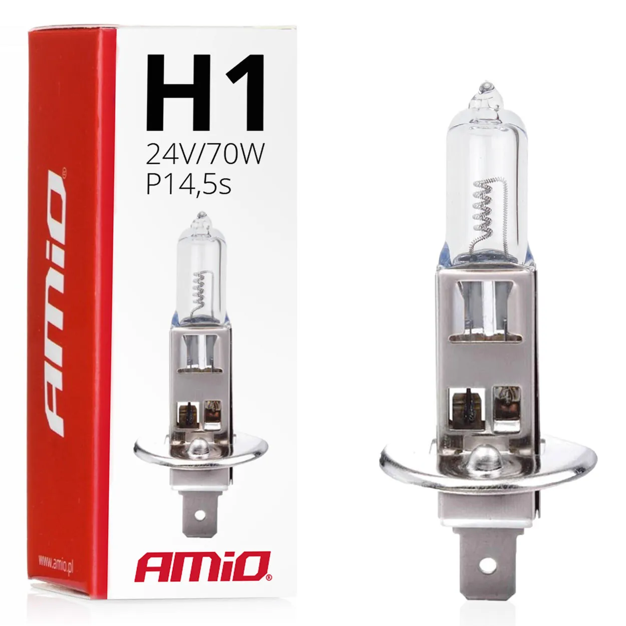 Галогенна лампа AMIO H1 24V 70W (01482)