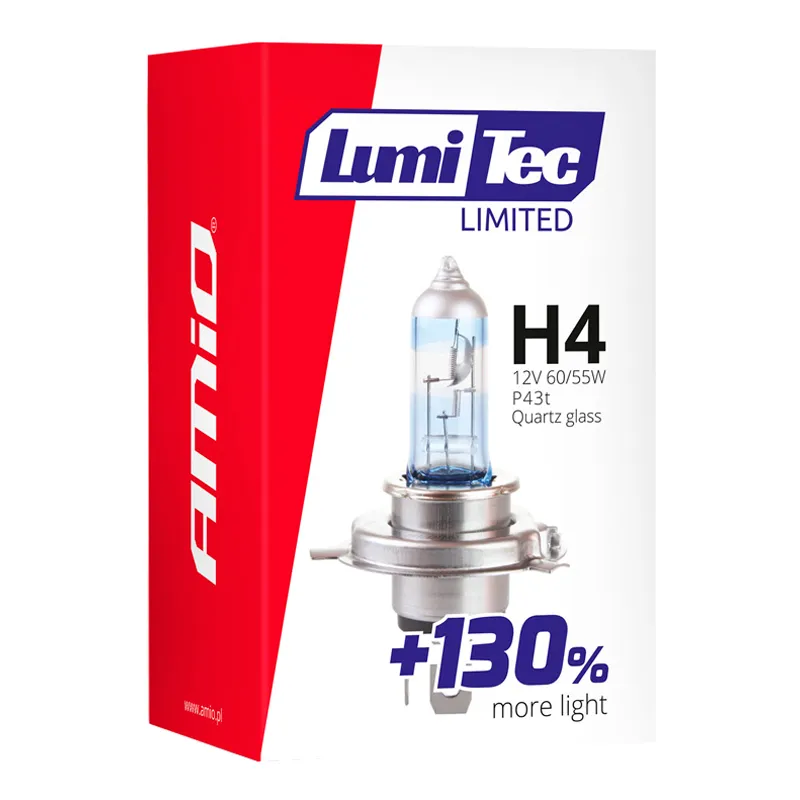 Галогенная лампа AMIO H4 12V 60/55W LumiTec LIMITED +130% (02132)