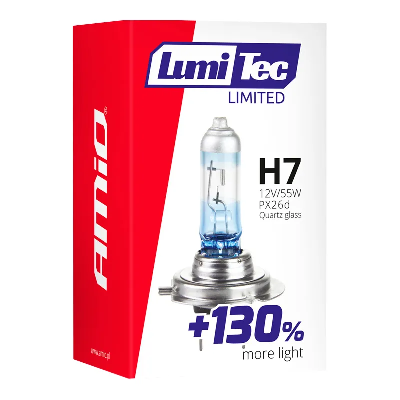 Галогенная лампа AMIO H7 12V 55W LumiTec LIMITED +130% (02133)