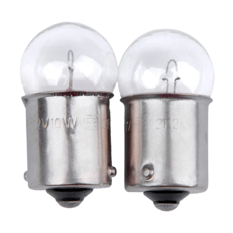 Галогенні лампочки Amio R10W BA15s 12V 2шт (03350)