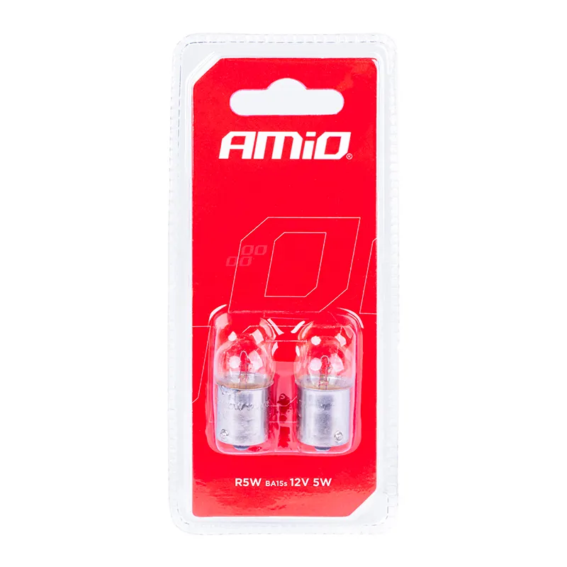 Галогенные лампочки Amio R5W BA15s 12V 2шт (03349)