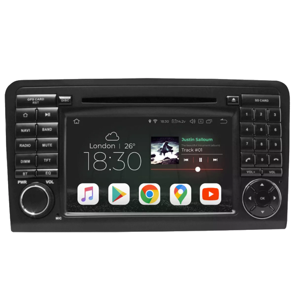 Gazer CM5007-W164 Мультимедийная автомобильная система для Mercedes-Benz ML-Class (W164) 2005-2013 Gazer CM5007-W164 Мультимедийная автомобильная система для Mercedes-Benz ML-Class (W164) 2005-2013