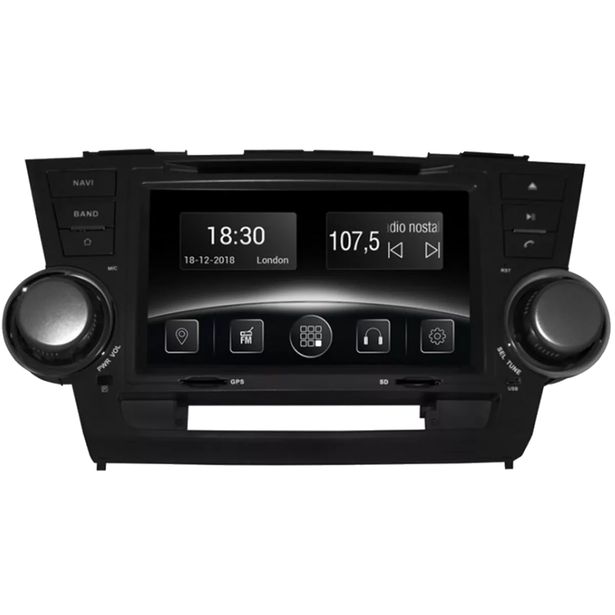 Gazer CM5008-XU40 автомобільна Мультимедійна система для Toyota Highlander (XU40) 2008-2015 Gazer CM5008-XU40 автомобільна Мультимедійна система для Toyota Highlander (XU40) 2008-2015