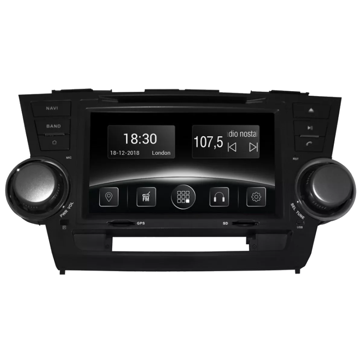 Gazer CM6008-XU40 автомобільна Мультимедійна система для Toyota Highlander (XU40) 2008-2015