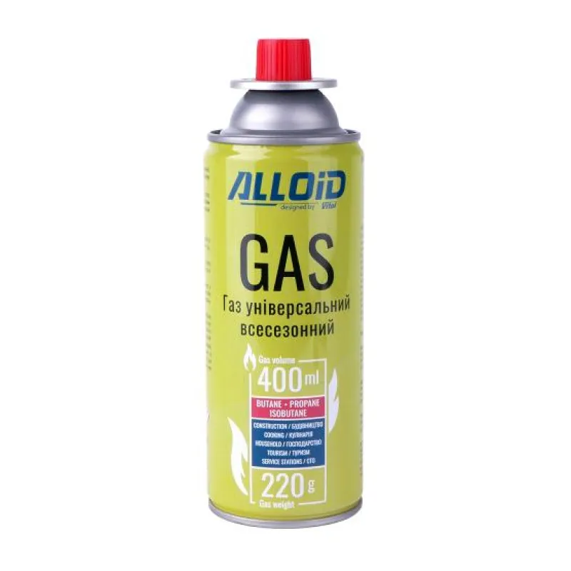 Газовий балон Alloid 220 гр (24/1680/54181)