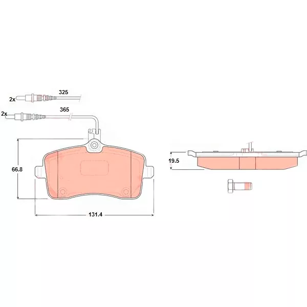 Trw GDB1594 Гальмівні колодки