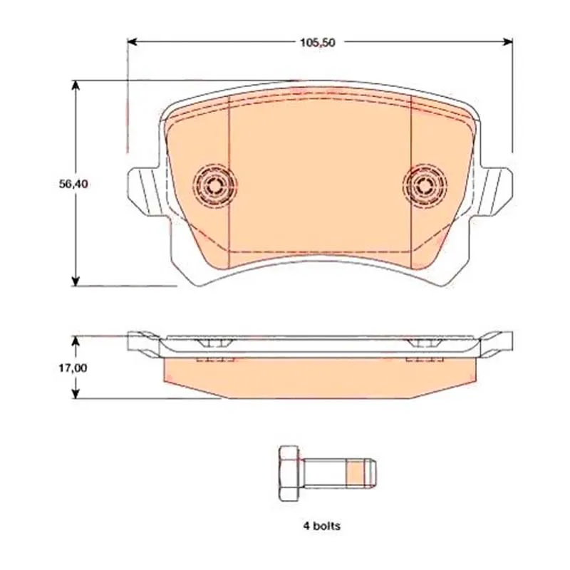 Trw GDB1763 Тормозные колодки