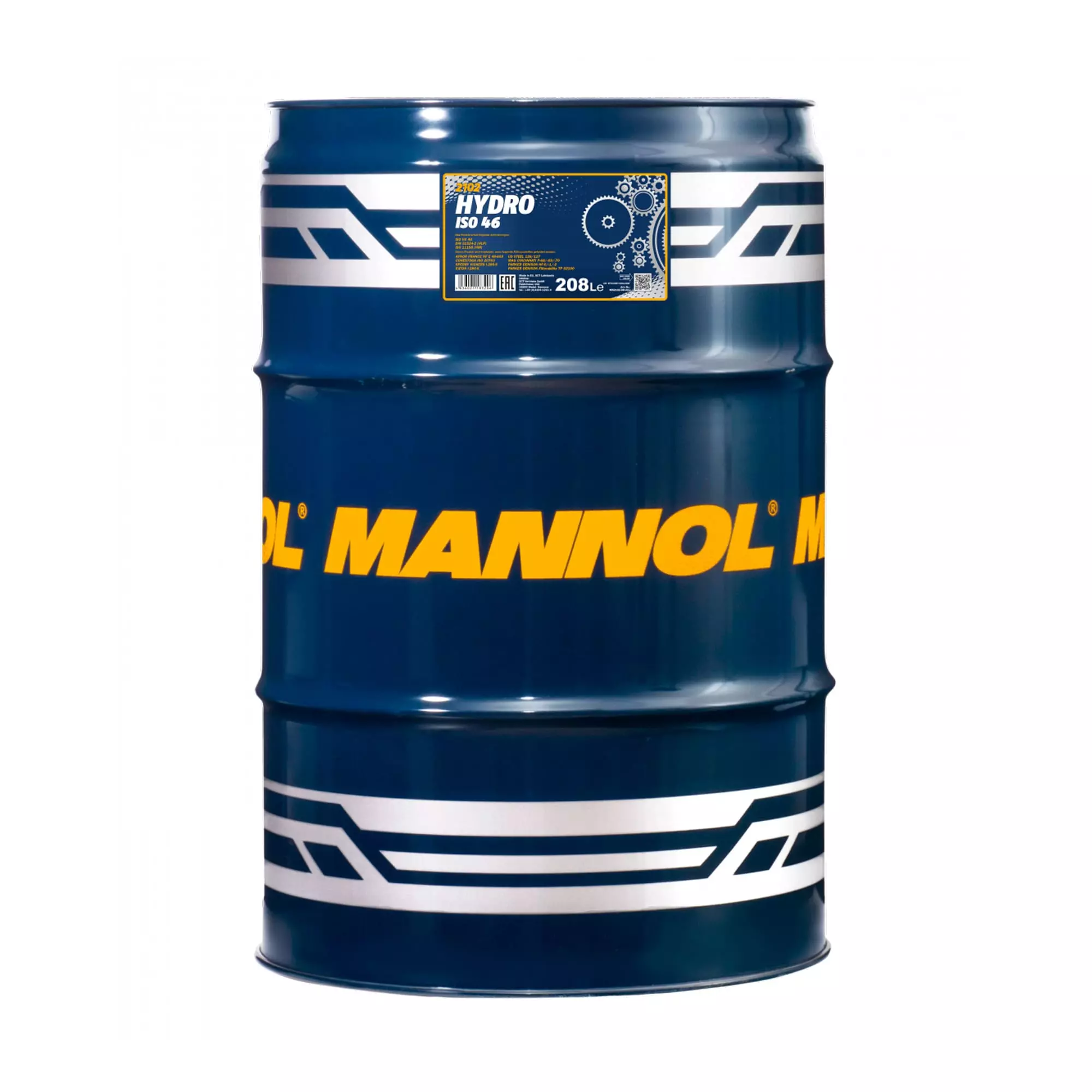 Гидравлическое масло MANNOL Hydro Hydraulic Oil ISO 46 208л (MN2102-DR)