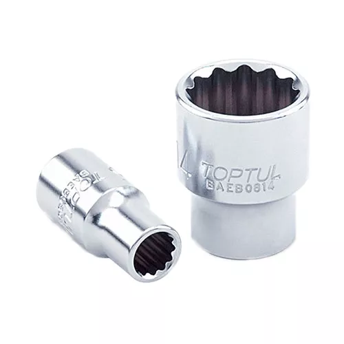 Головка торцевая 1/4" 10мм 12-гранная TOPTUL (BAEB0810) Головка торцевая 1/4" 10мм 12-гранная TOPTUL (BAEB0810)