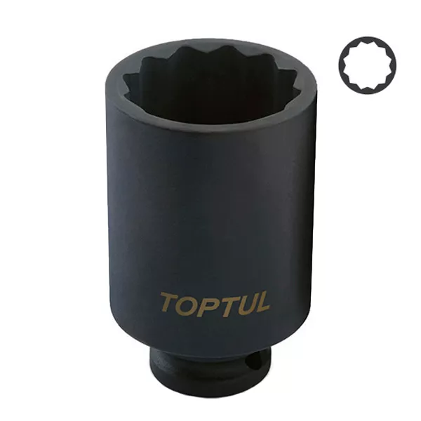 Головка торцевая ударная длинная 1/2" 32мм 12-гр. KABJ1632 TOPTUL (KABJ1632) Головка торцевая ударная длинная 1/2" 32мм 12-гр. KABJ1632 TOPTUL (KABJ1632)