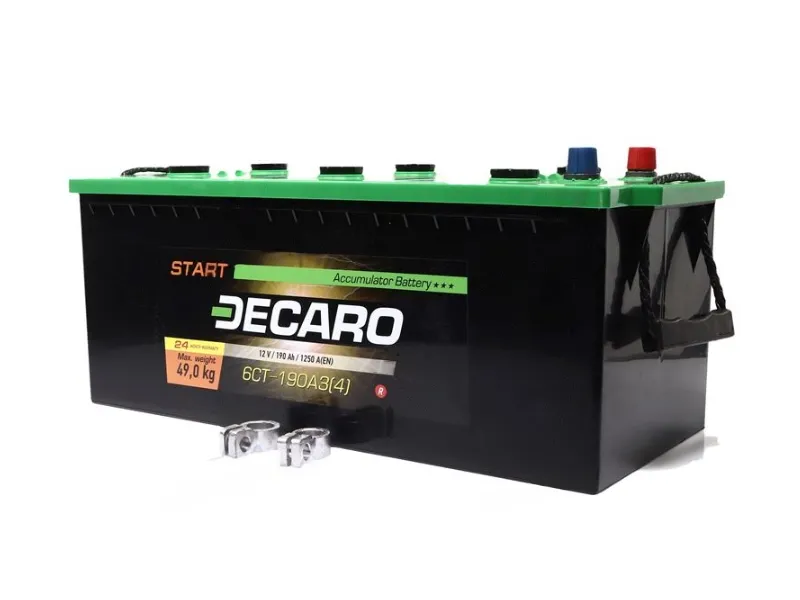 Грузовой аккумулятор DECARO 190Ah-12v (513х223х217) START Грузовой аккумулятор DECARO 190Ah-12v (513х223х217) START