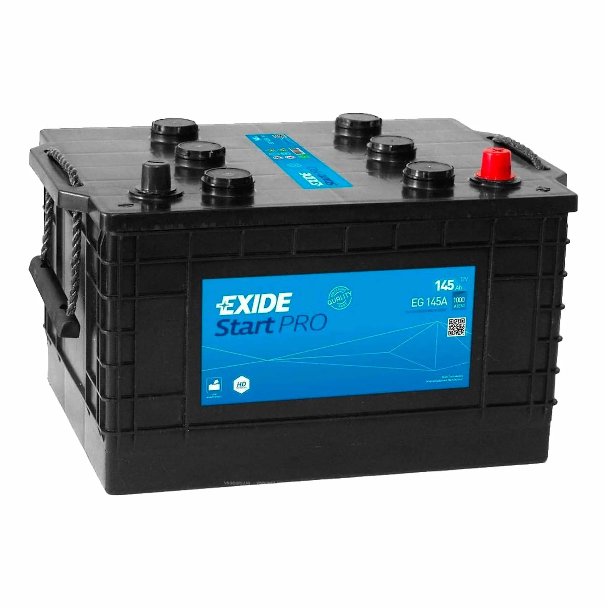 Грузовой аккумулятор EXIDE Start PRO 6СТ-145Ah Аз 1000A (EN) EG145A (76539)