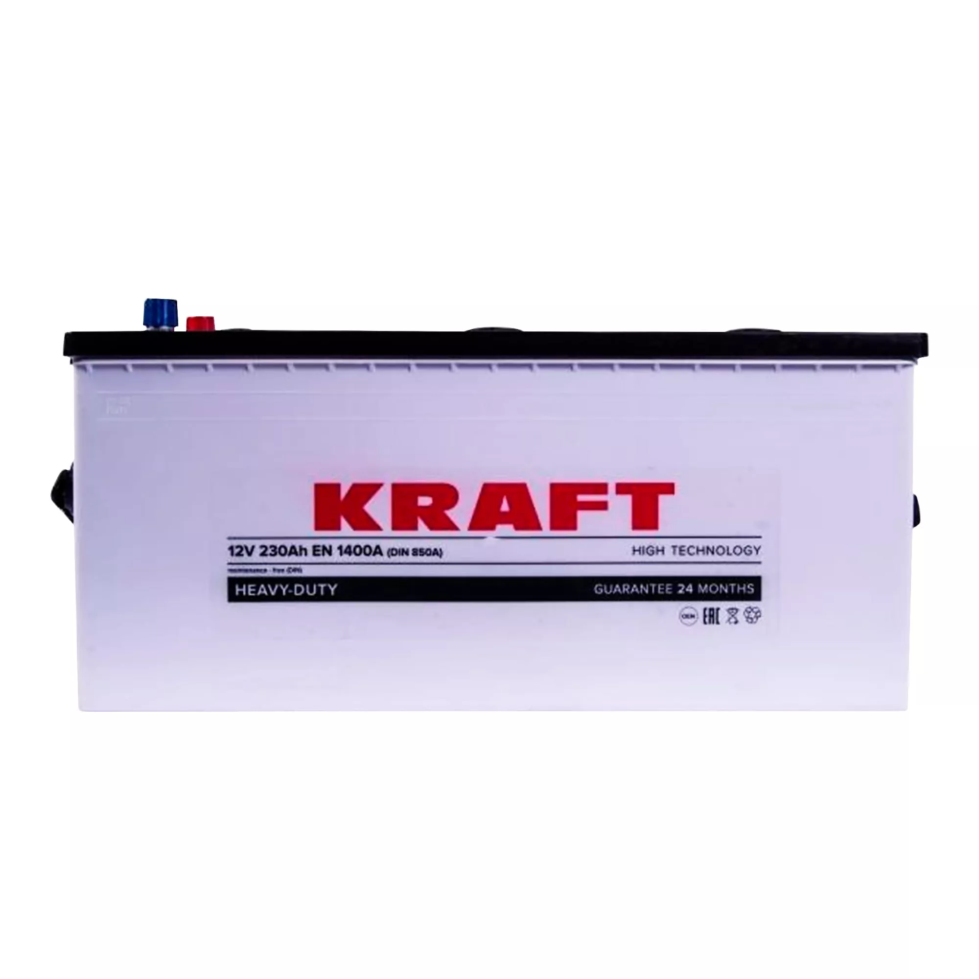 Грузовой аккумулятор KRAFT 6СТ-230Ah 1400A Аз (EN) (76328) Грузовой аккумулятор KRAFT 6СТ-230Ah 1400A Аз (EN) (76328)