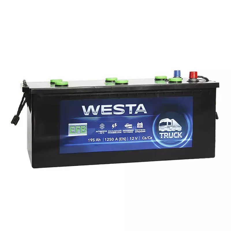 Вантажний акумулятор WESTA 6CT-195Ah EFB Аз (WEFB195) Вантажний акумулятор WESTA 6CT-195Ah EFB Аз (WEFB195)