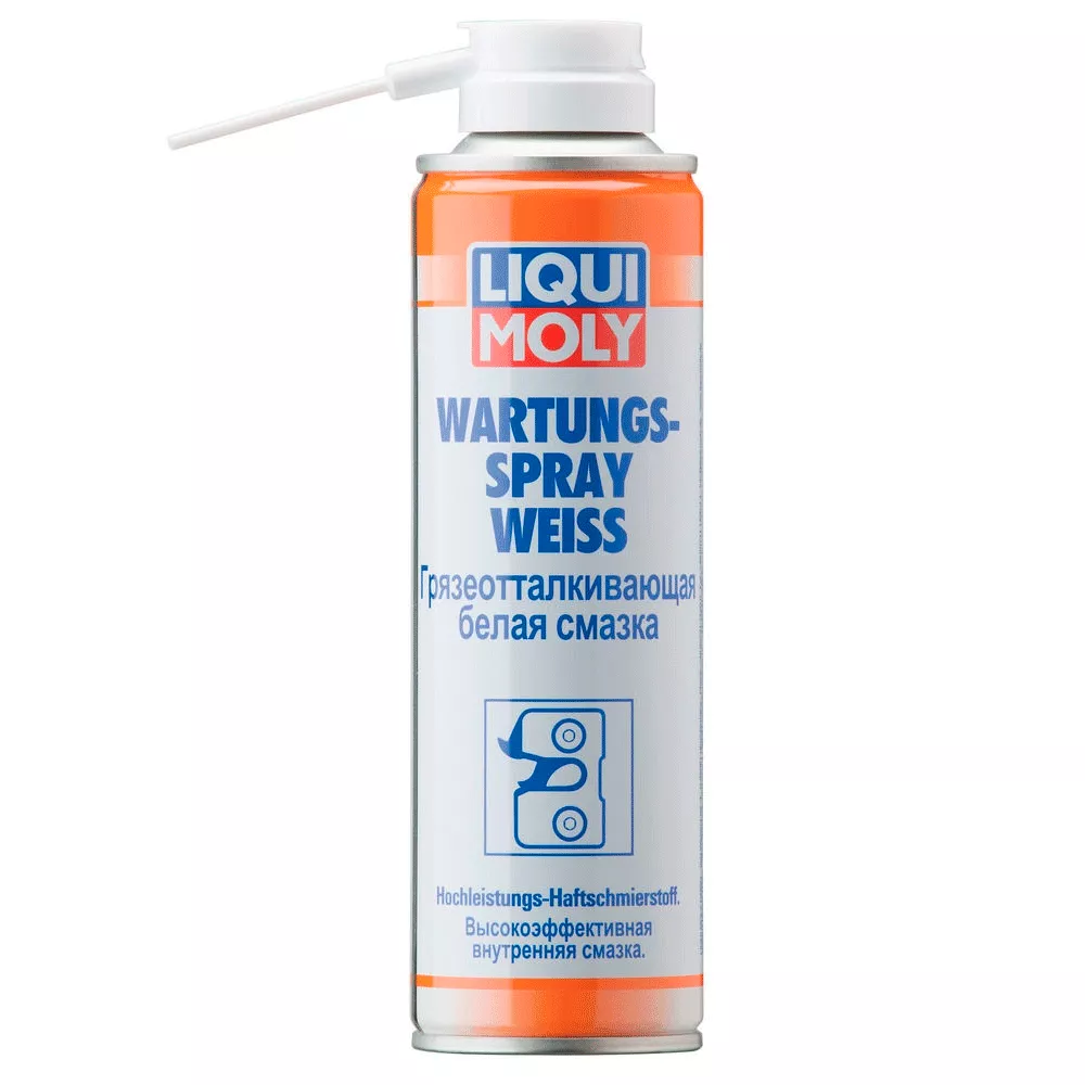 Грязеотталкивающая белая смазка Liqui Moly Wartungs-Spray Weiss 0,25 л (3953)