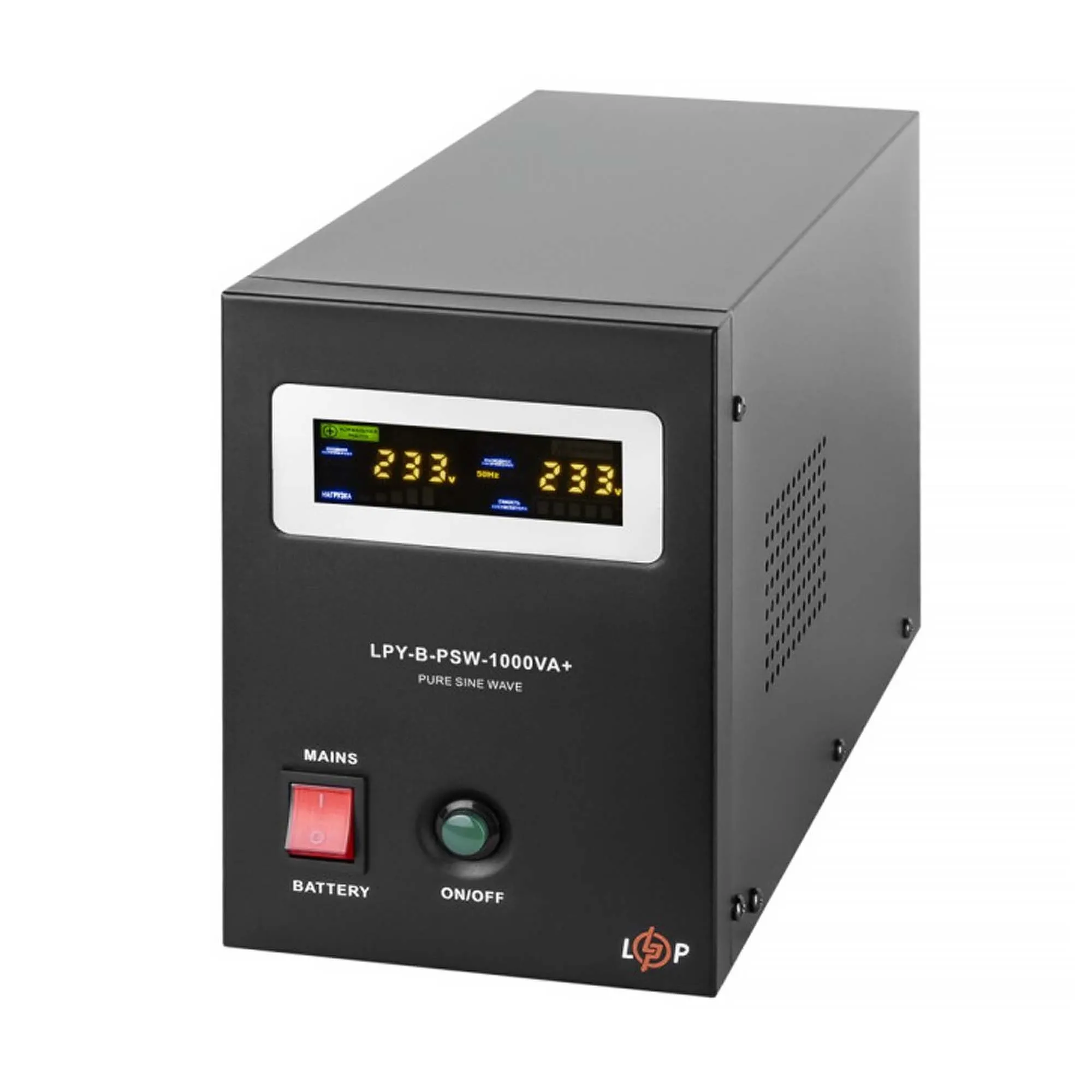 ИБП LogicPower LPY-B-PSW-1000VA+(700Вт)10A/20A, с правильной синусоидой, 12V (LP4151) ИБП LogicPower LPY-B-PSW-1000VA+(700Вт)10A/20A, с правильной синусоидой, 12V (LP4151)