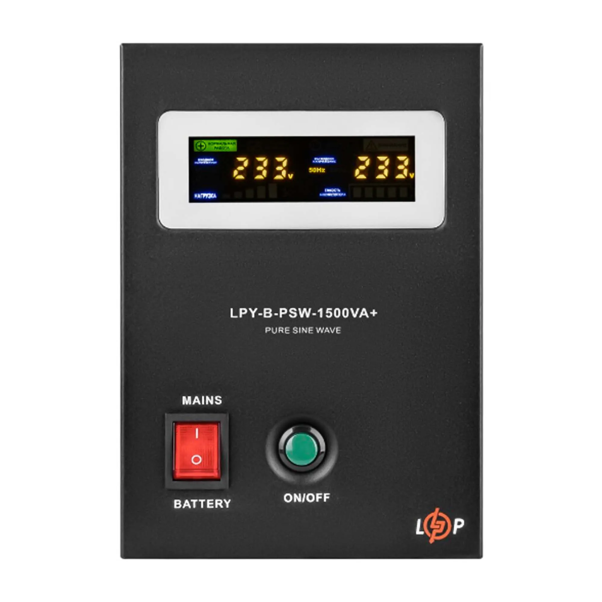 ИБП LogicPower LPY-B-PSW-1500VA+ (1050Вт)10A/15A,Lin.int., AVR, 2 x евро, металл (LP4130) ИБП LogicPower LPY-B-PSW-1500VA+ (1050Вт)10A/15A,Lin.int., AVR, 2 x евро, металл (LP4130)