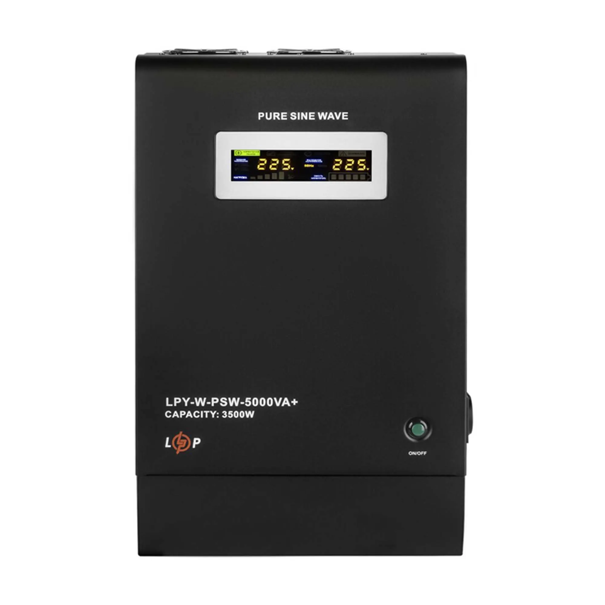 ДБЖ LogicPower LPY-W-PSW-5000VA+(3500Вт)10A/20A, з правильною синусоїдою, 48V, настінний (LP4148) ДБЖ LogicPower LPY-W-PSW-5000VA+(3500Вт)10A/20A, з правильною синусоїдою, 48V, настінний (LP4148)
