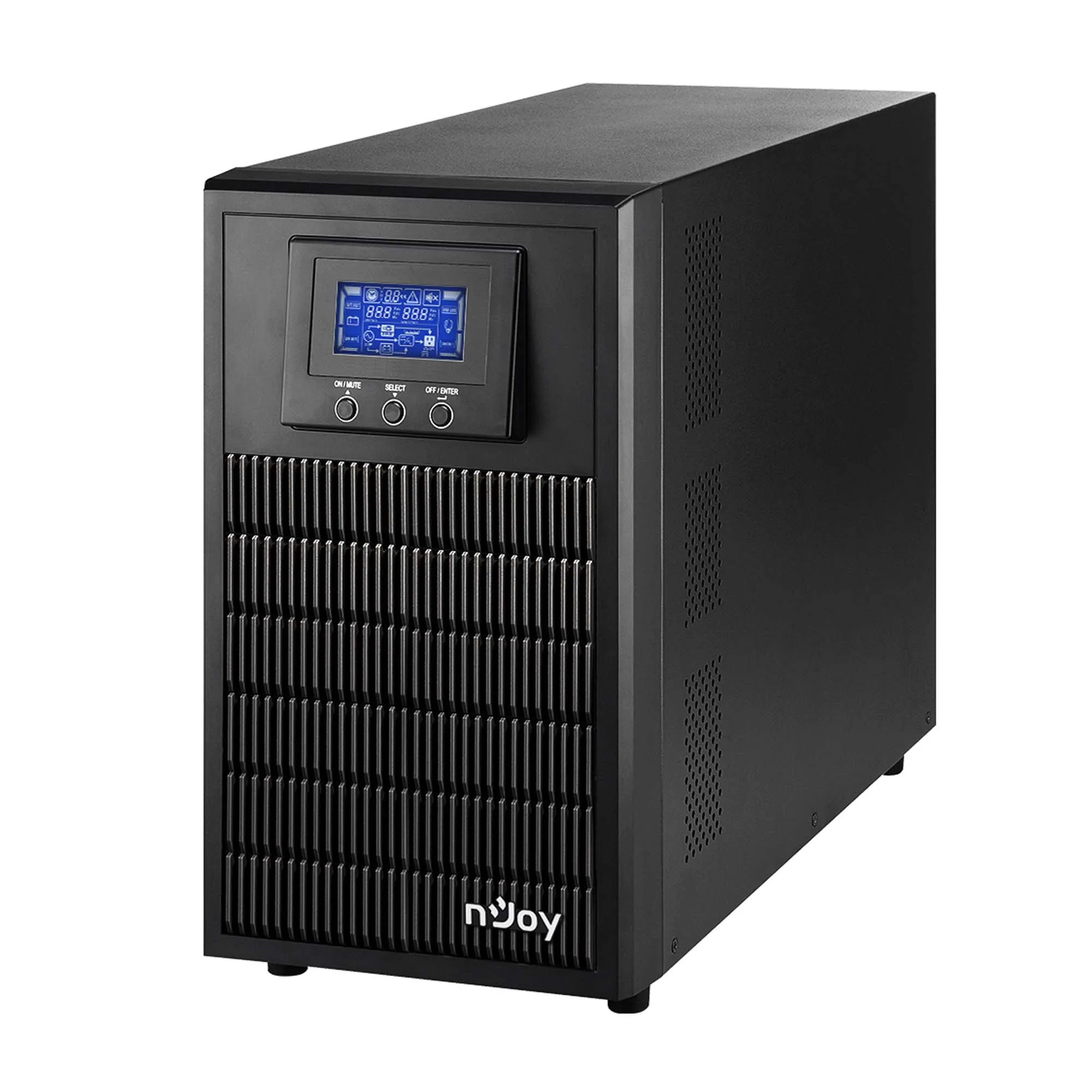 ИБП NJOY Aten Pro 3000 (PWUP-OL300AP-AZ01B), Online, 4 x Schuko, USB, LCD, металл (Aten Pro 3000)