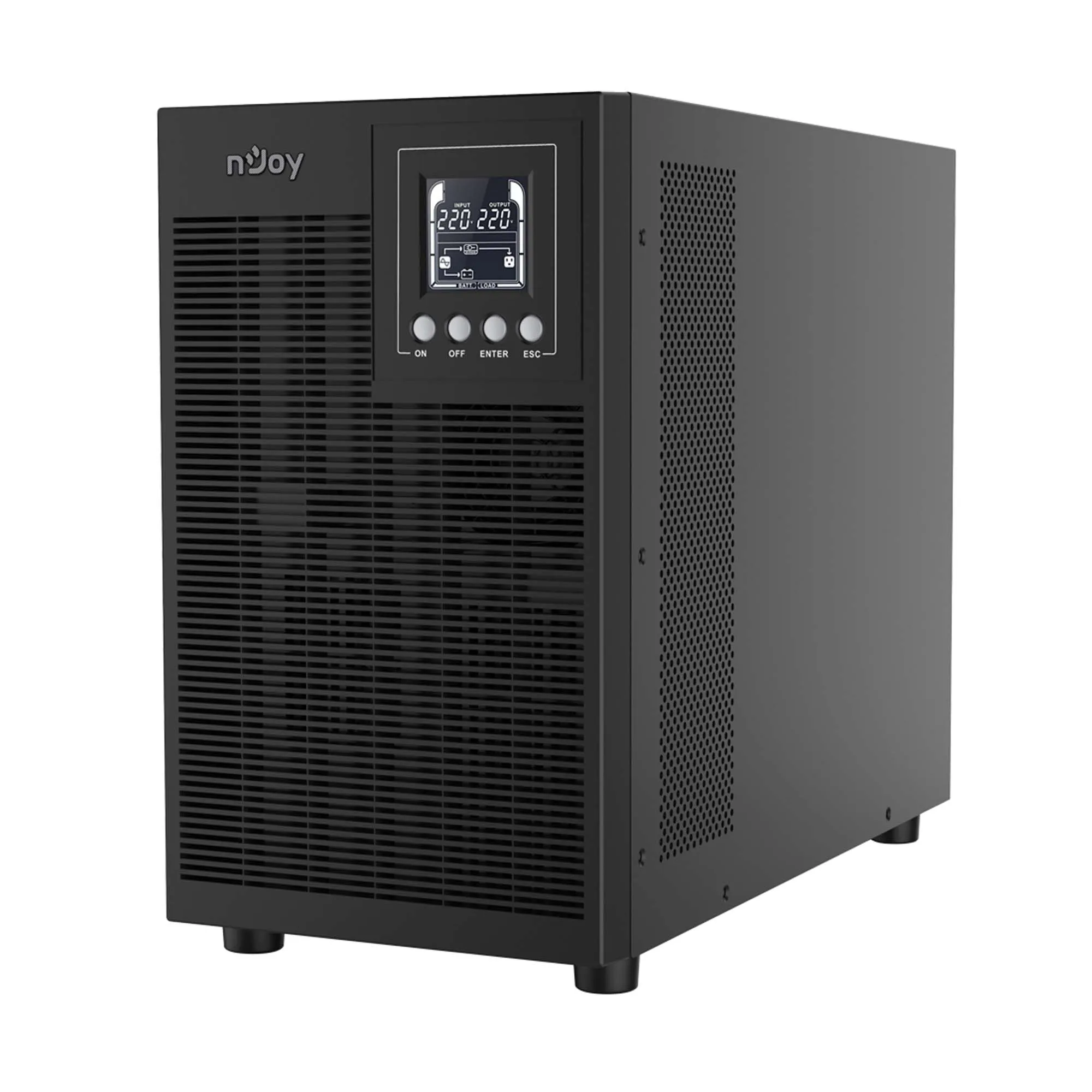 ДБЖ NJOY Echo Pro 3000, Online, 4 x Schuko, USB, LCD, метал, (UPOL-OL300EP-CG01B) ДБЖ NJOY Echo Pro 3000, Online, 4 x Schuko, USB, LCD, метал, (UPOL-OL300EP-CG01B)