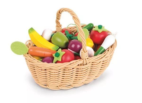 Игровой набор Janod Корзинка з овощами и фруктами 24 эл. (J05620) Игровой набор Janod Корзинка з овощами и фруктами 24 эл. (J05620)