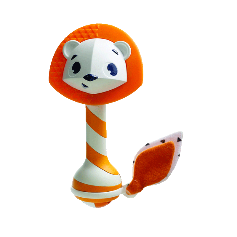 Игрушка-погремушка Tiny Love Львенок Леонард, оранжевый с белым (1115800458)