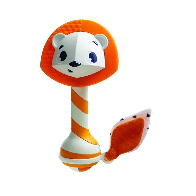 Игрушка-погремушка Tiny Love Львенок Леонард, оранжевый с белым (1115800458)