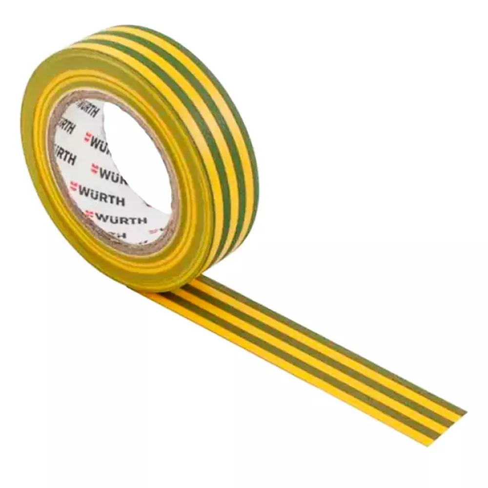 Изоляционная лента Wurth PVC желто-зеленая 18мм/10м (1985109)