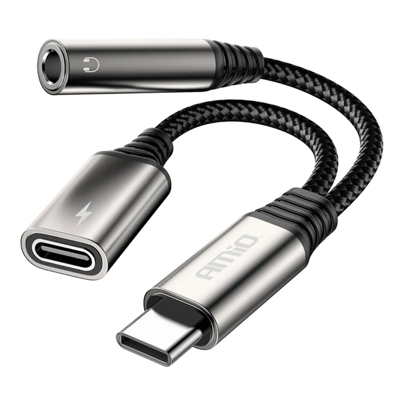 Кабель-адаптер AMiO USB-C на USB-C + Mini Jack 3,5мм (04295/042953) Кабель-адаптер AMiO USB-C на USB-C + Mini Jack 3,5мм (04295/042953)