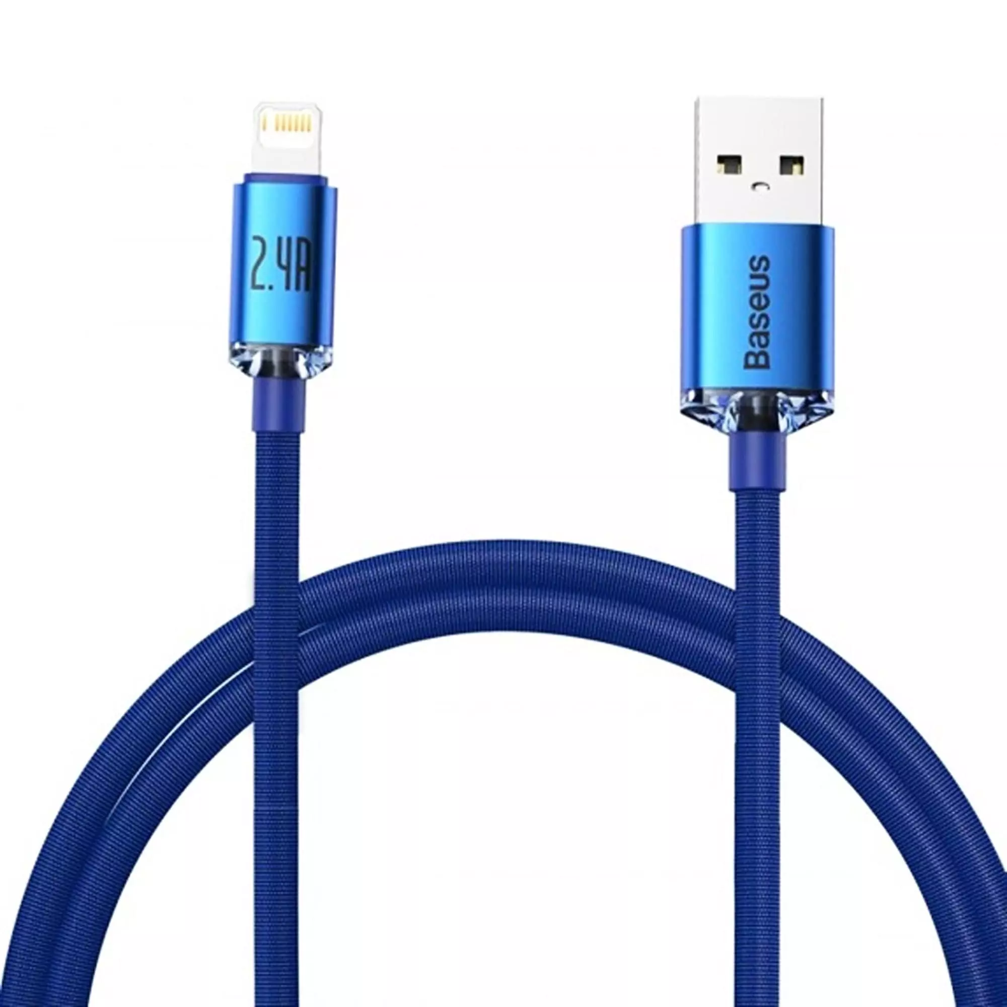 Кабель Baseus USB to Lightning 2.4A 1.2m синий (CAJY000003) Кабель Baseus USB to Lightning 2.4A 1.2m синий (CAJY000003)