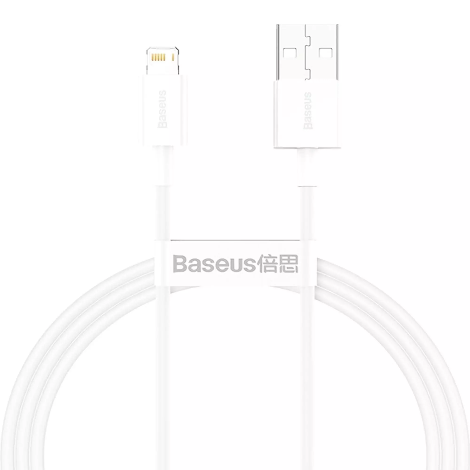 Кабель Baseus USB to Lightning 2.4A 1m білий (CALYS-A02) Кабель Baseus USB to Lightning 2.4A 1m білий (CALYS-A02)