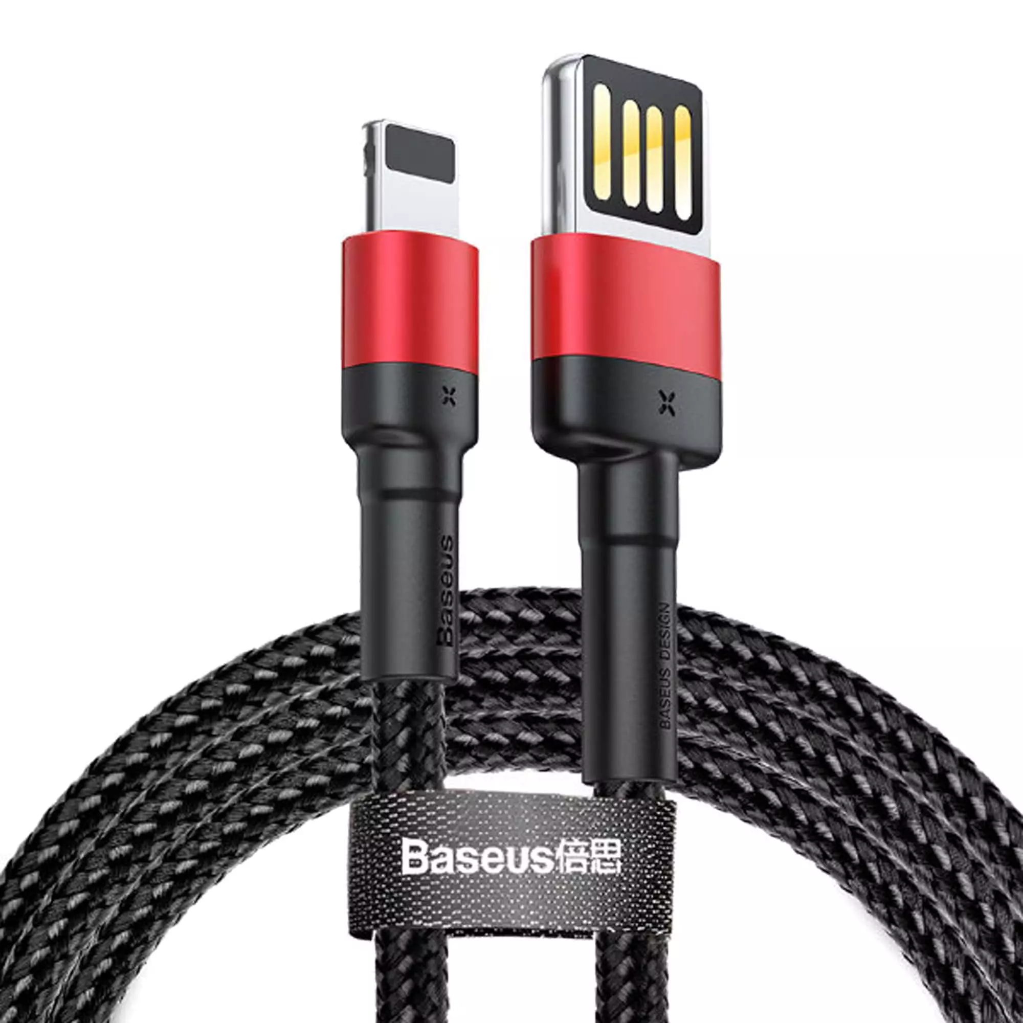 Кабель Baseus USB to Lightning 2.4A 1m красно-черный (CALKLF-G91)