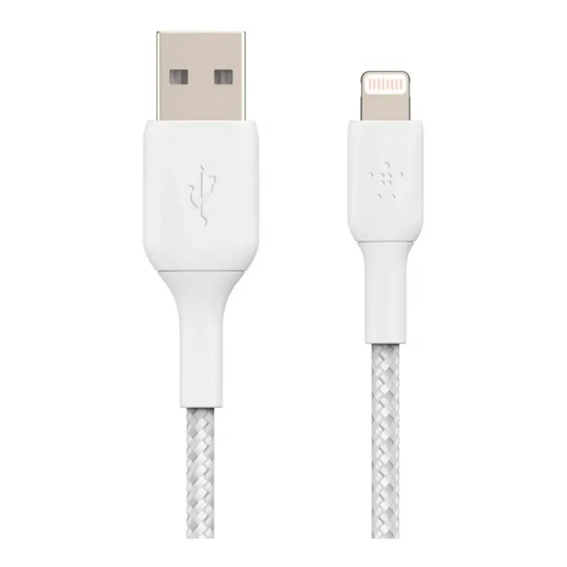 Кабель Belkin USB-A - Lightning Braided 2м white (CAA002BT2MWH) Кабель Belkin USB-A - Lightning Braided 2м white (CAA002BT2MWH)
