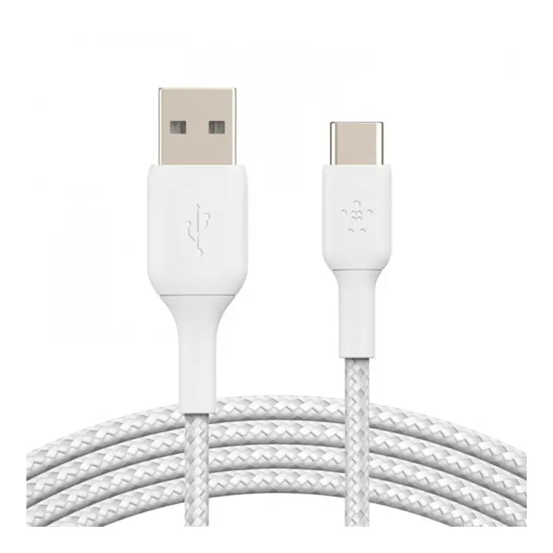 Кабель Belkin USB-A - USB-С Braided 2м white (CAB002BT2MWH)