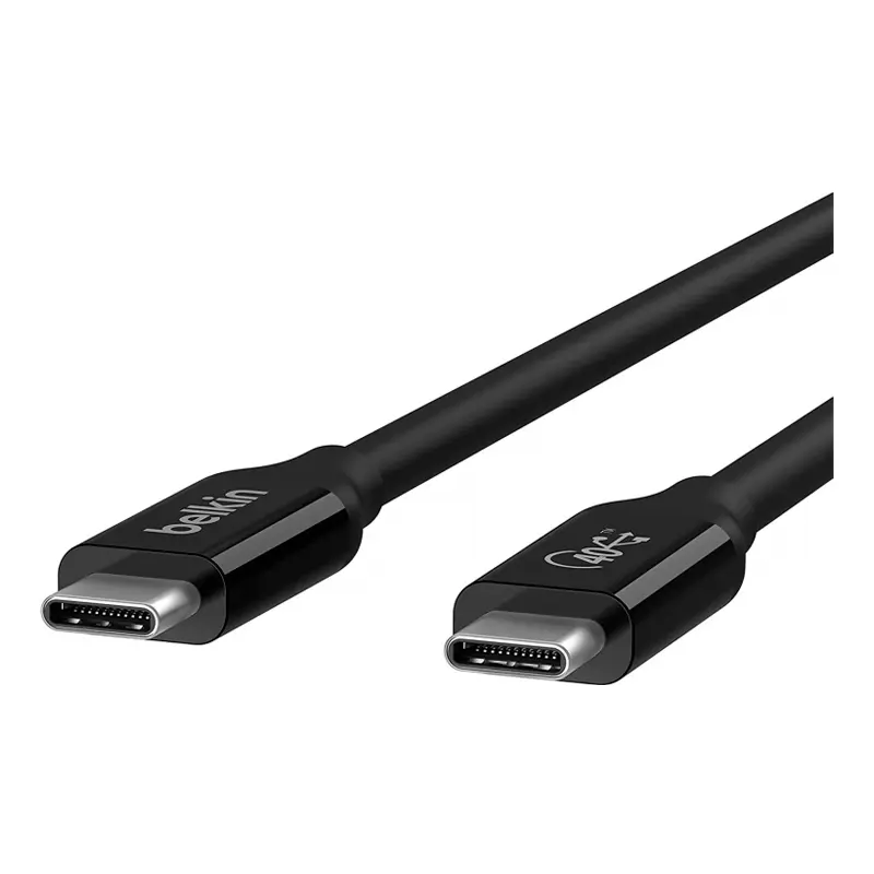 Кабель Belkin USB4 USB-C - USB-C 40Gbps 100W 0.8м Black (INZ001BT0.8MBK) Кабель Belkin USB4 USB-C - USB-C 40Gbps 100W 0.8м Black (INZ001BT0.8MBK)