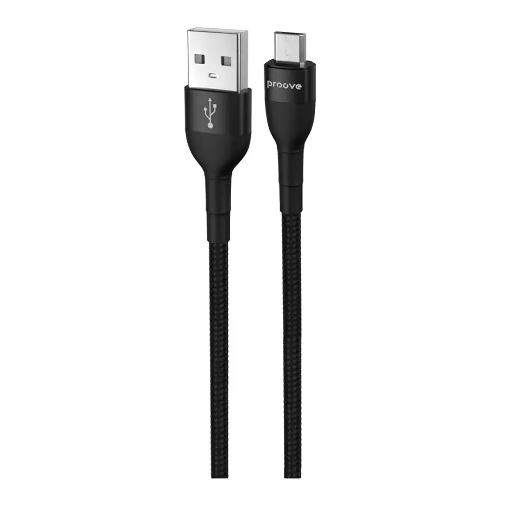 Кабель Proove Weft Micro USB 2.4A 1м Black (472918) (349210001)