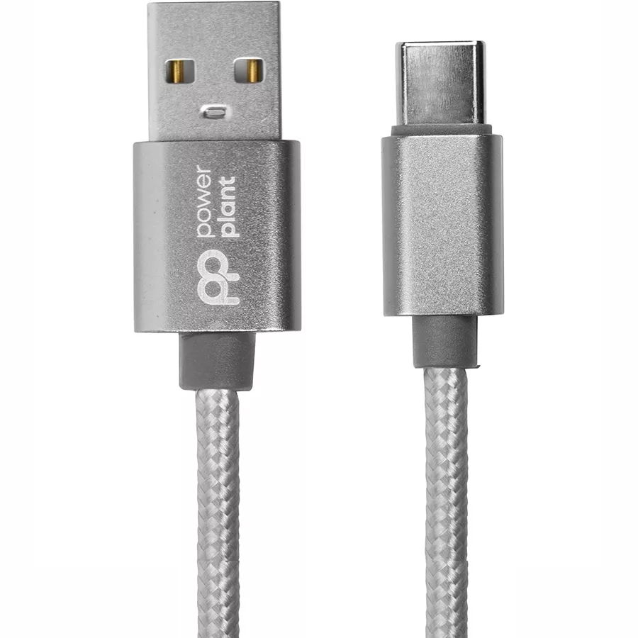 Кабель PowerPlant USB - USB Type-C 1 м Grey (CA912346) Кабель PowerPlant USB - USB Type-C 1 м Grey (CA912346)